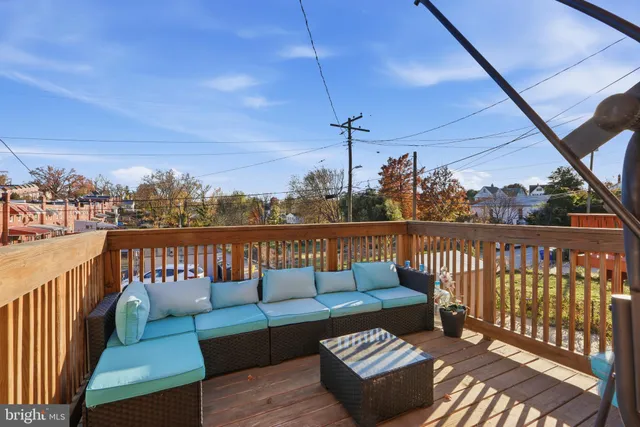 a view of a chairs in the roof deck