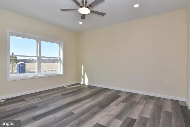 an empty room with a window