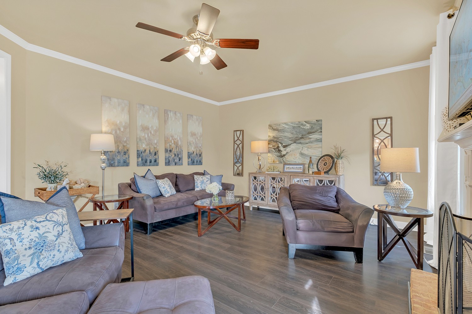 4002 Marion Drive Spring Hill, TN 37174 - Photo 11 of 44 a living room with furniture ceiling fan and a rug