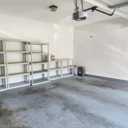 a view of a garage