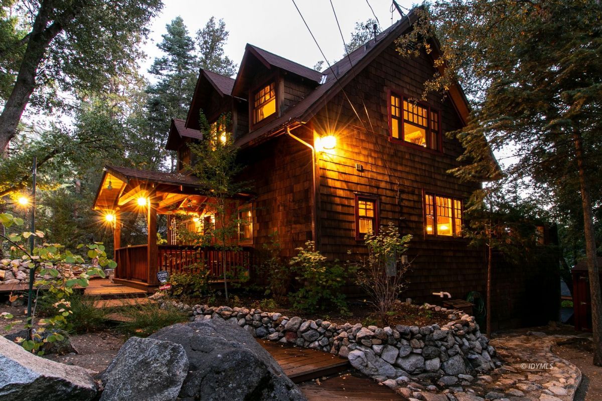 24715 Upper Rim Rock Road Idyllwild, CA 92549 - Photo 63 of 64 a view of a house with a yard and tree s