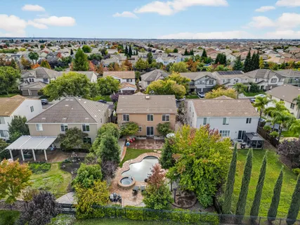 an aerial view of multiple house