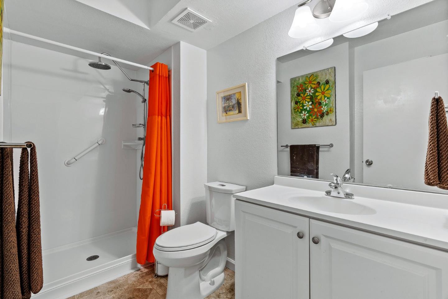 111 Bean Creek Road, Unit 115 Scotts Valley, CA 95066 - Photo 19 of 24 a bathroom with a sink toilet and shower