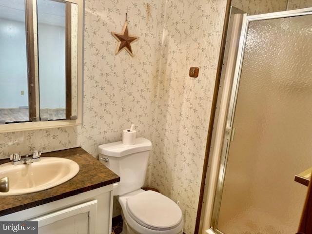 1 Pine Street Delano, PA 18220 - Photo 13 of 17 a bathroom with a granite countertop sink toilet and shower