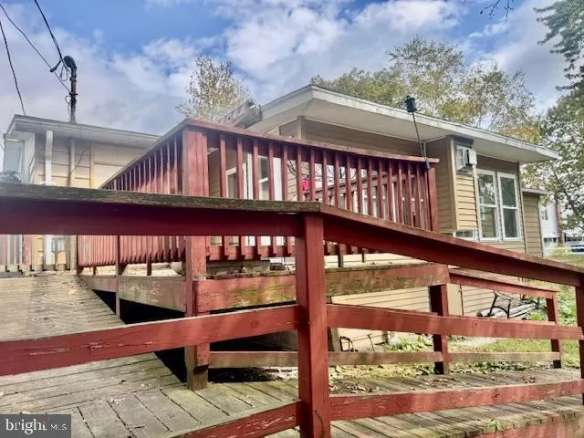 a front view of building with an outdoor space