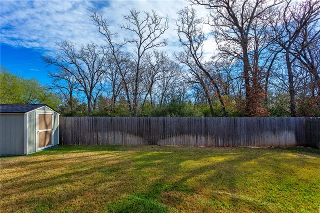 a view of a backyard
