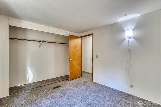 a view of outdoor space with trees all around