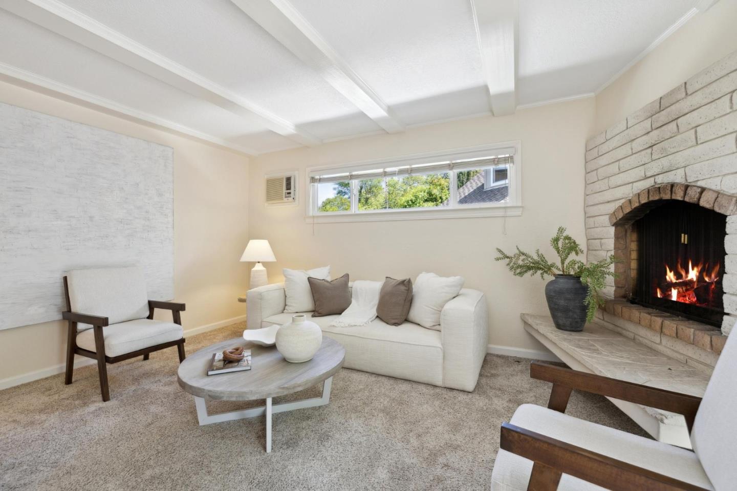 116 Vallecitos Way Los Gatos, CA 95032 - Photo 20 of 66 a living room with furniture and a fireplace
