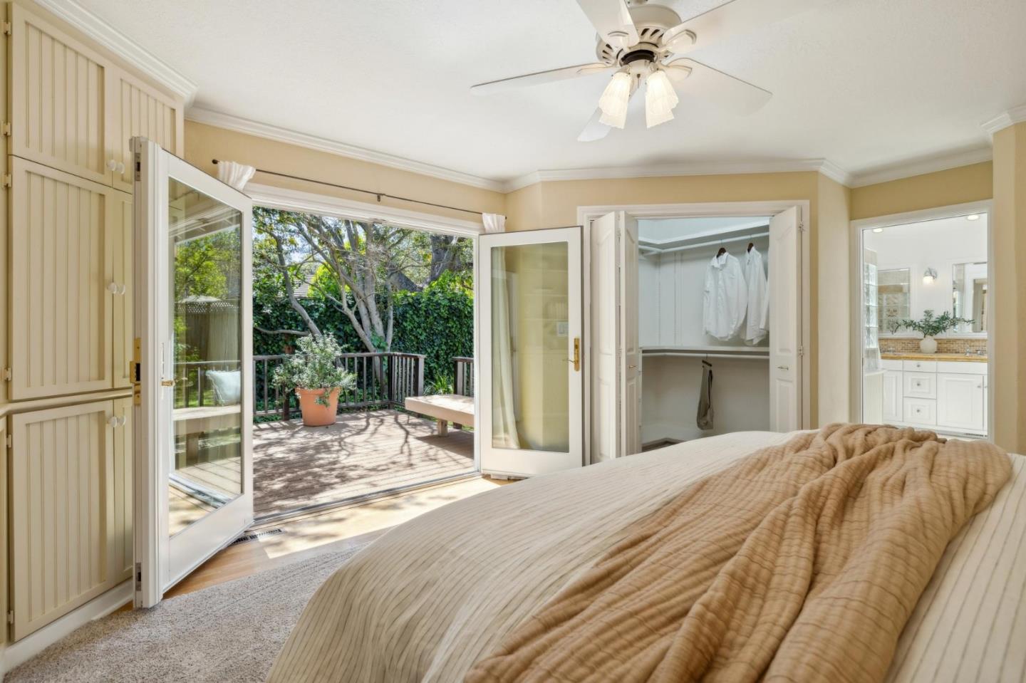 116 Vallecitos Way Los Gatos, CA 95032 - Photo 31 of 66 a bedroom with a bed and a large window with outer view