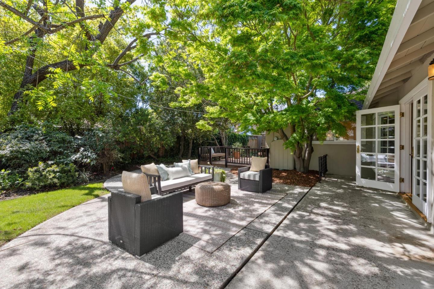116 Vallecitos Way Los Gatos, CA 95032 - Photo 50 of 66 a view of a backyard with sitting area and garden