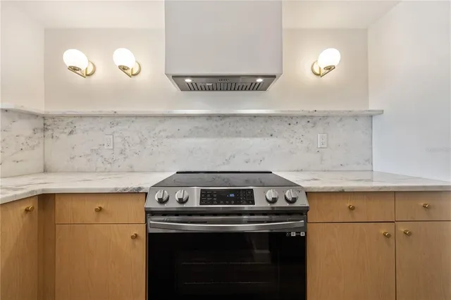 a stove top oven sitting inside of a kitchen