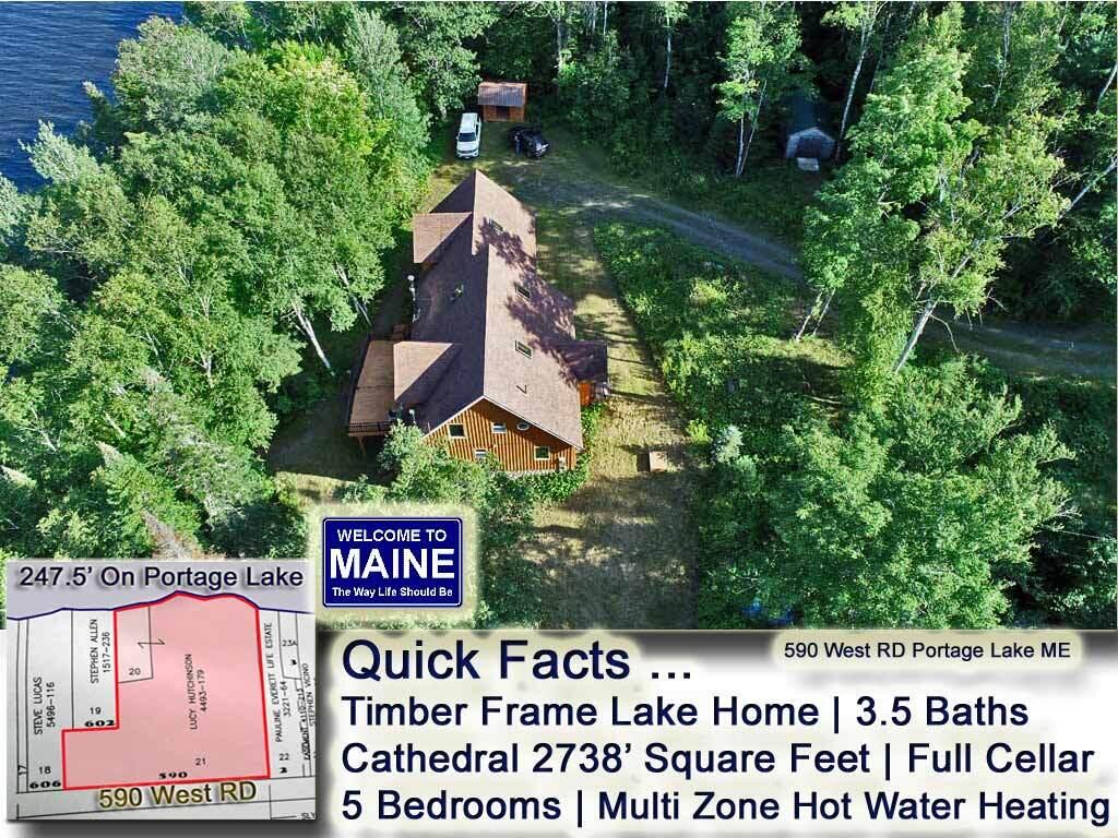 590 W Road Portage, ME 04768 - Photo 1 of 136 portage-lake-post-beam-home
