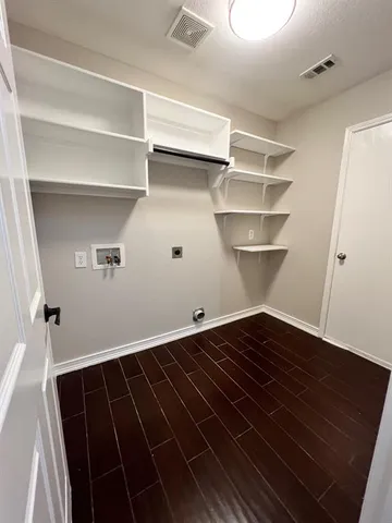 a view of a walk in closet