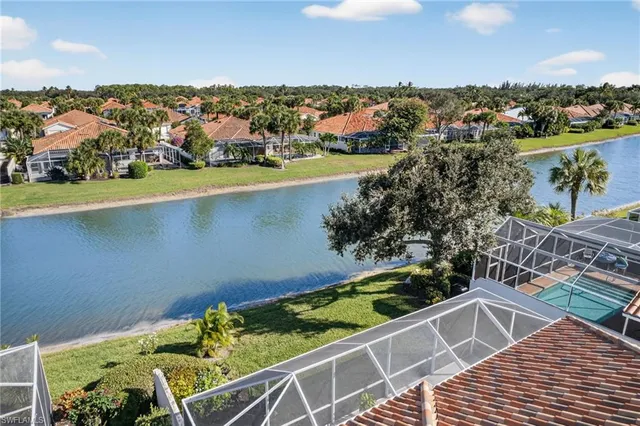 a aerial view of a house with a garden