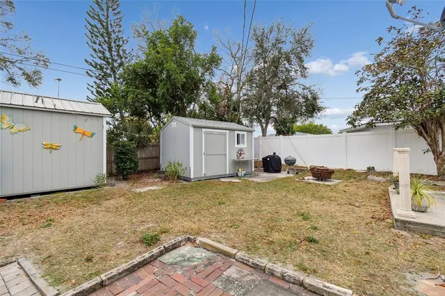 a backyard of a house