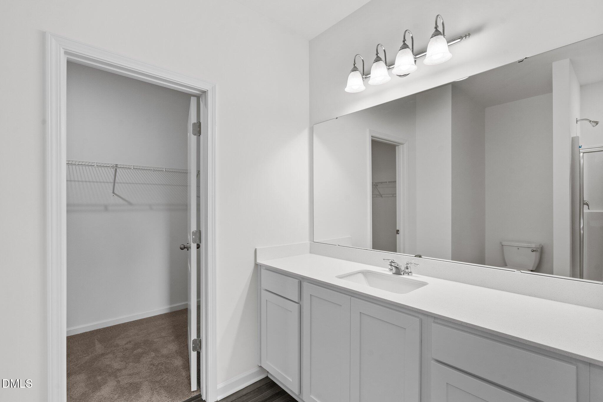 674 Essex Road Nashville, NC 27856 - Photo 14 of 24 a bathroom with a double vanity sink mirror and