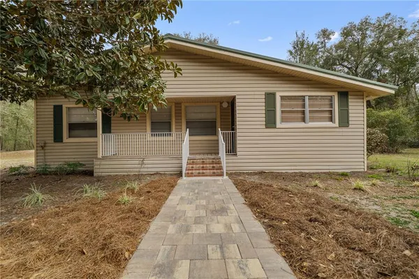 a backyard of a house