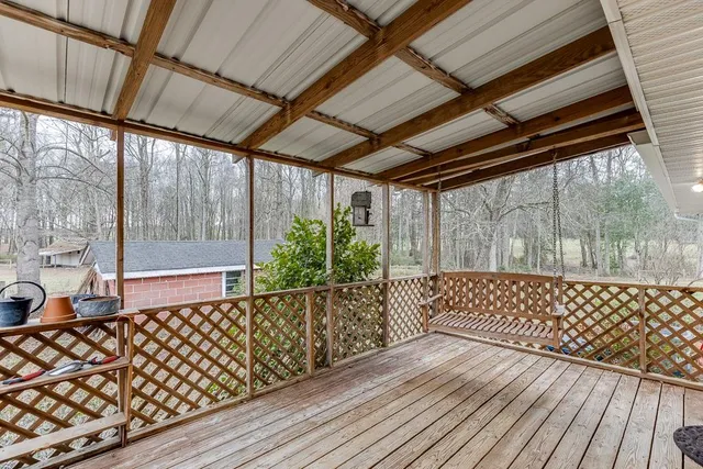 a view of backyard and tree