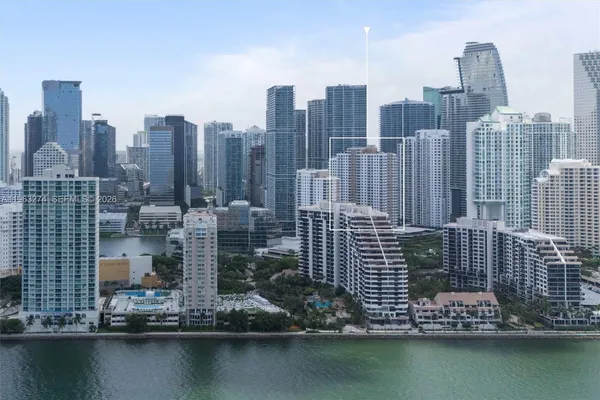 a view of a city with tall buildings