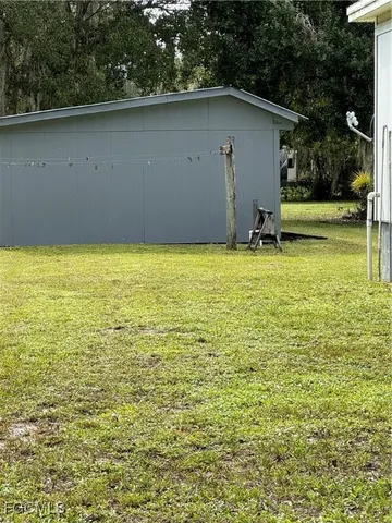 a backyard of a house