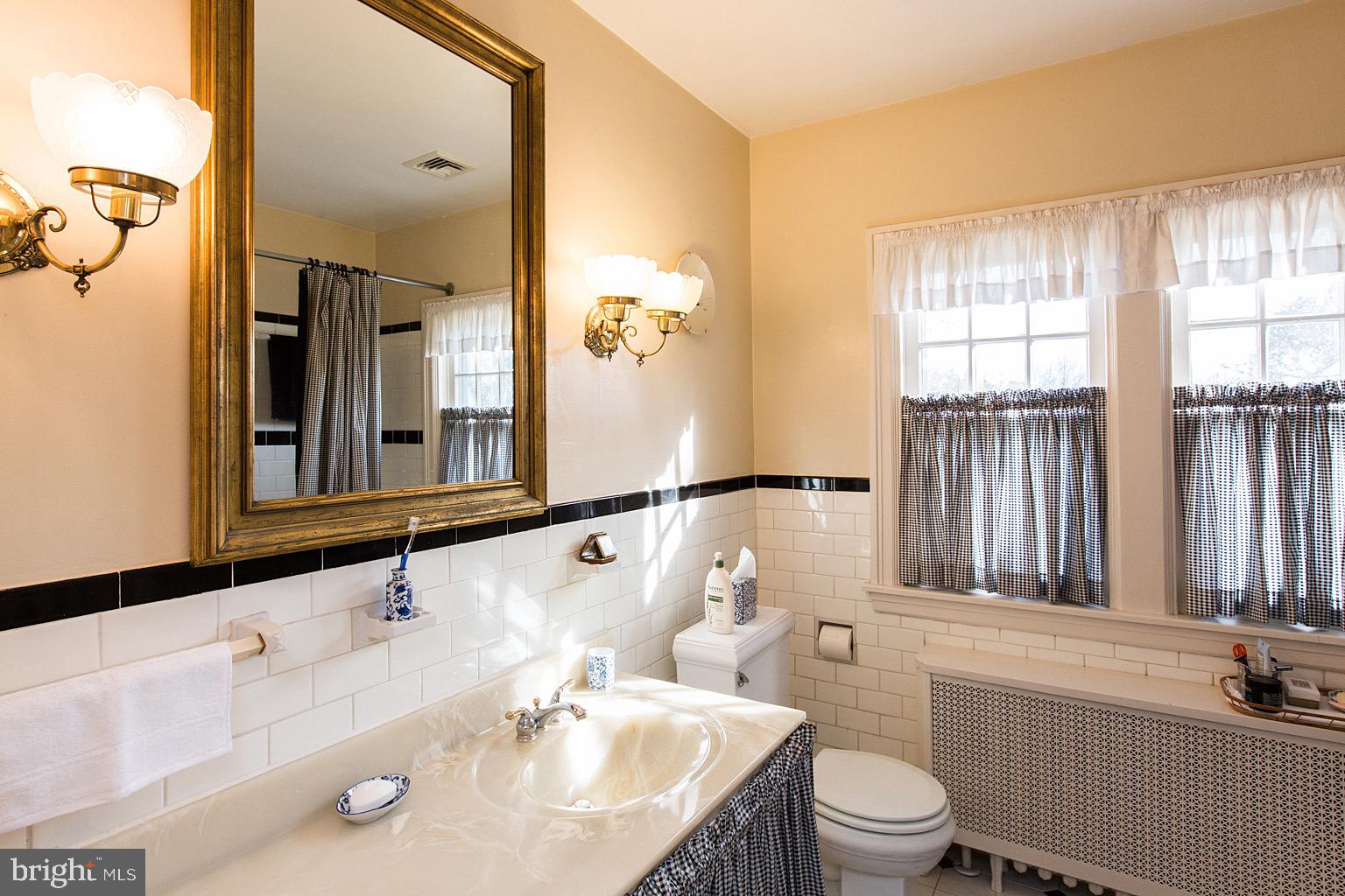 41 Hess Boulevard Lancaster, PA 17601 - Photo 46 of 63 a bathroom with a sink a toilet and a large mirror