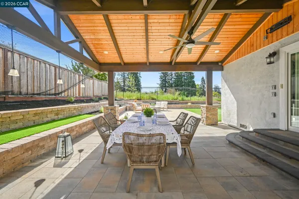 a outdoor view with a sitting space