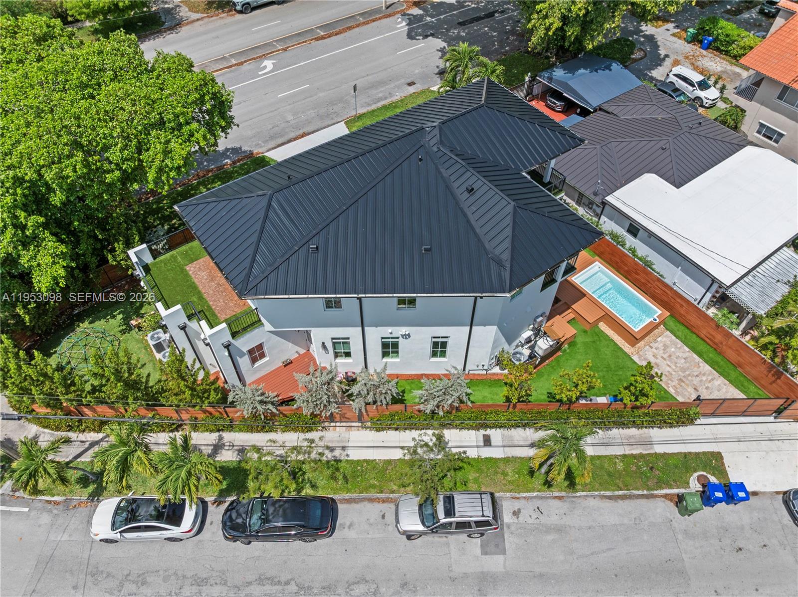 3495 Southwest 3rd Avenue Miami, FL 33145 - Photo 31 of 35 an outdoor space with seating area and potted plants