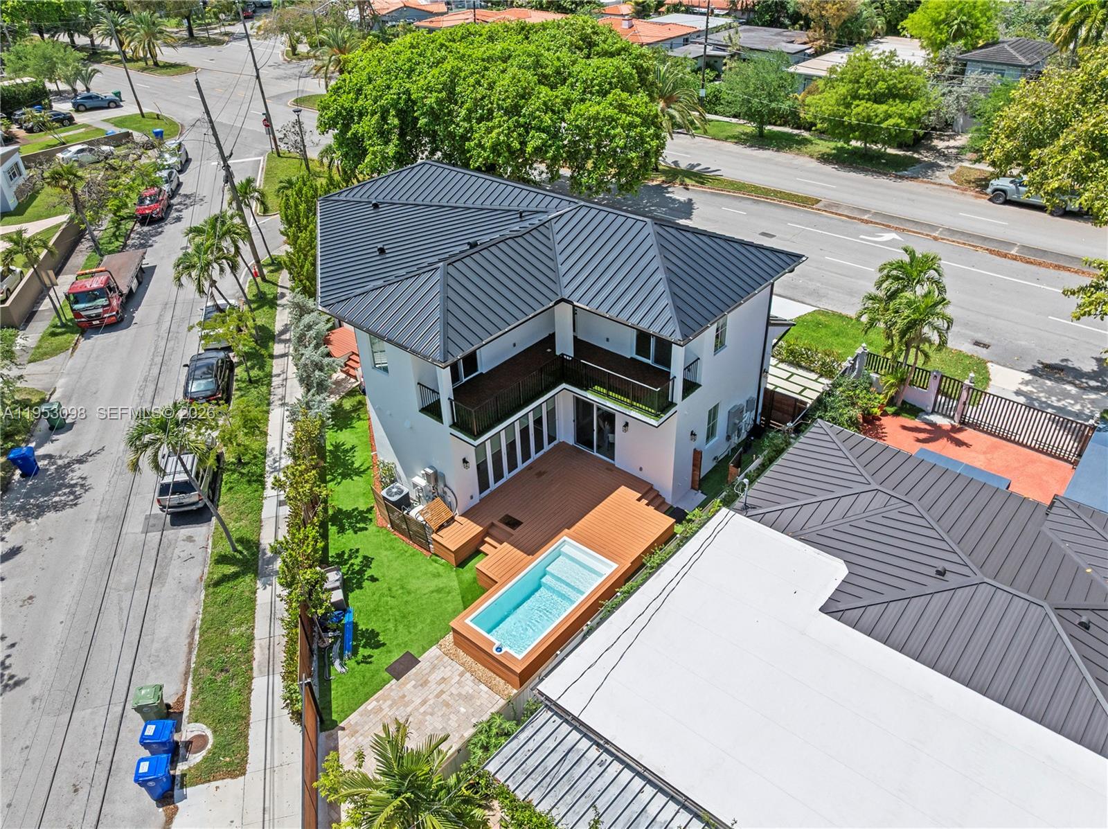 3495 Southwest 3rd Avenue Miami, FL 33145 - Photo 33 of 35 an aerial view of a house with a yard