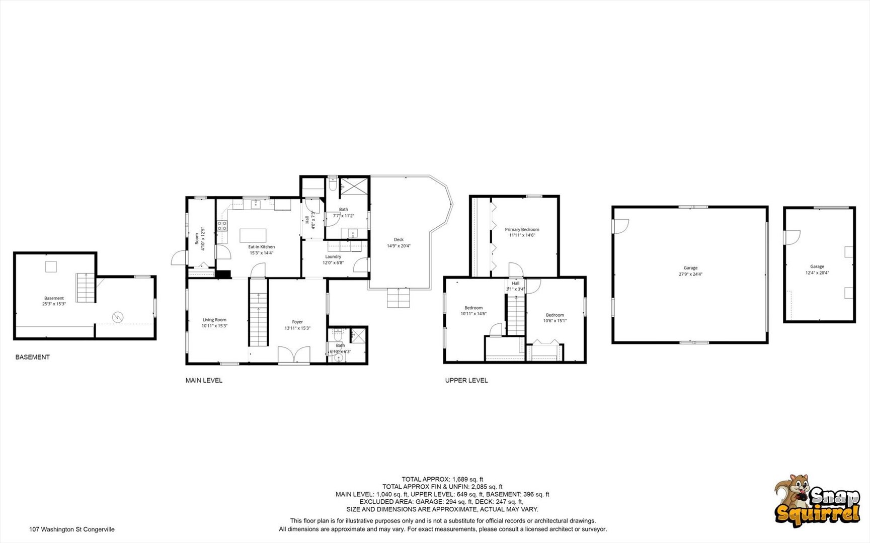 107 Washington Street Congerville, IL 61729 - Photo 39 of 39 a picture of a floor plan