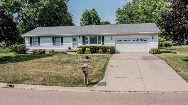 front view of a house with yard