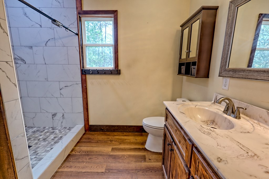 87 Mason Lane Marble, NC 28905 - Photo 31 of 66 a bathroom with a sink a toilet and shower