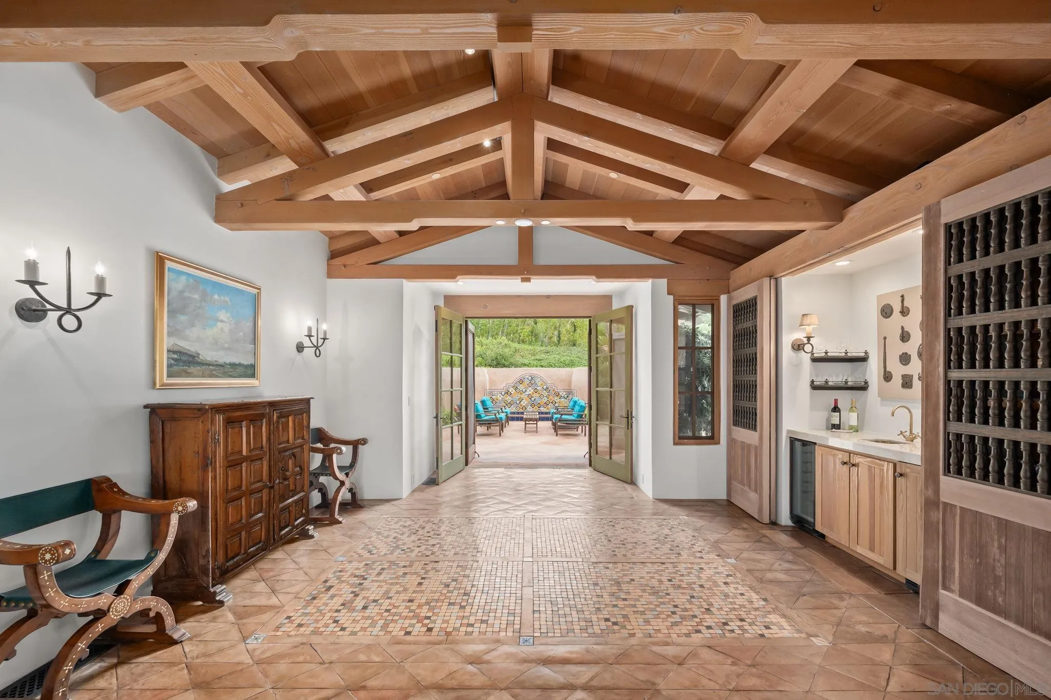 6002 Paseo Valencia Rancho Santa Fe, CA 92067 - Photo 12 of 31 Wet bar and outdoor space
