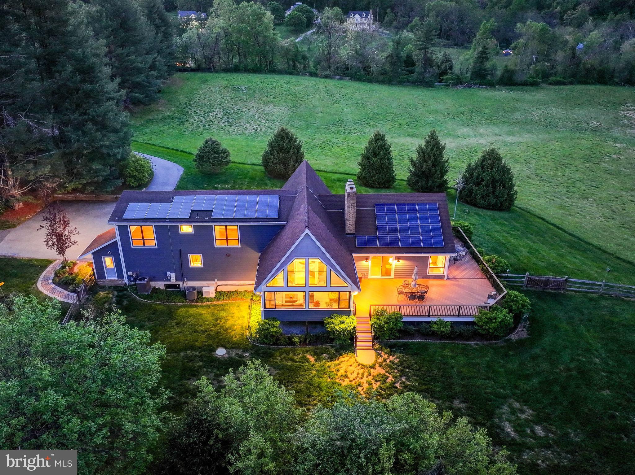 1111 Corbett Road Monkton, MD 21111 - Photo 21 of 33 an aerial view of a house with swimming pool big yard and a fountain