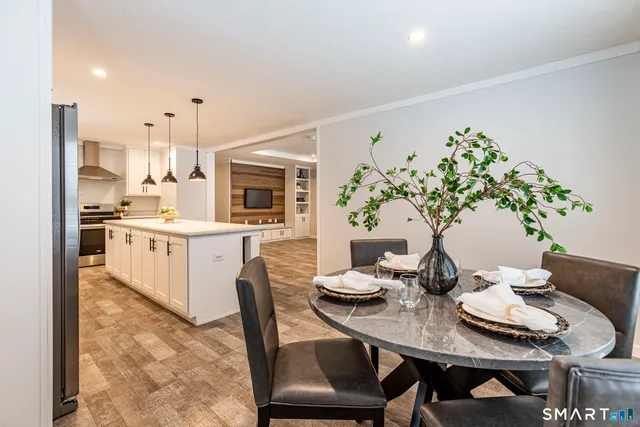 a view of a room that has a window in it