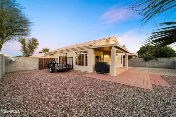 a view of a house with a patio