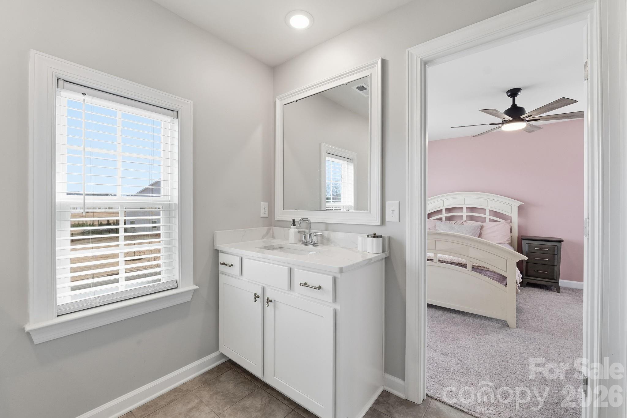 3911 Horsham Street Fort Mill, SC 29707 - Photo 24 of 41 a en suite bathroom with a sink a window and a mirror