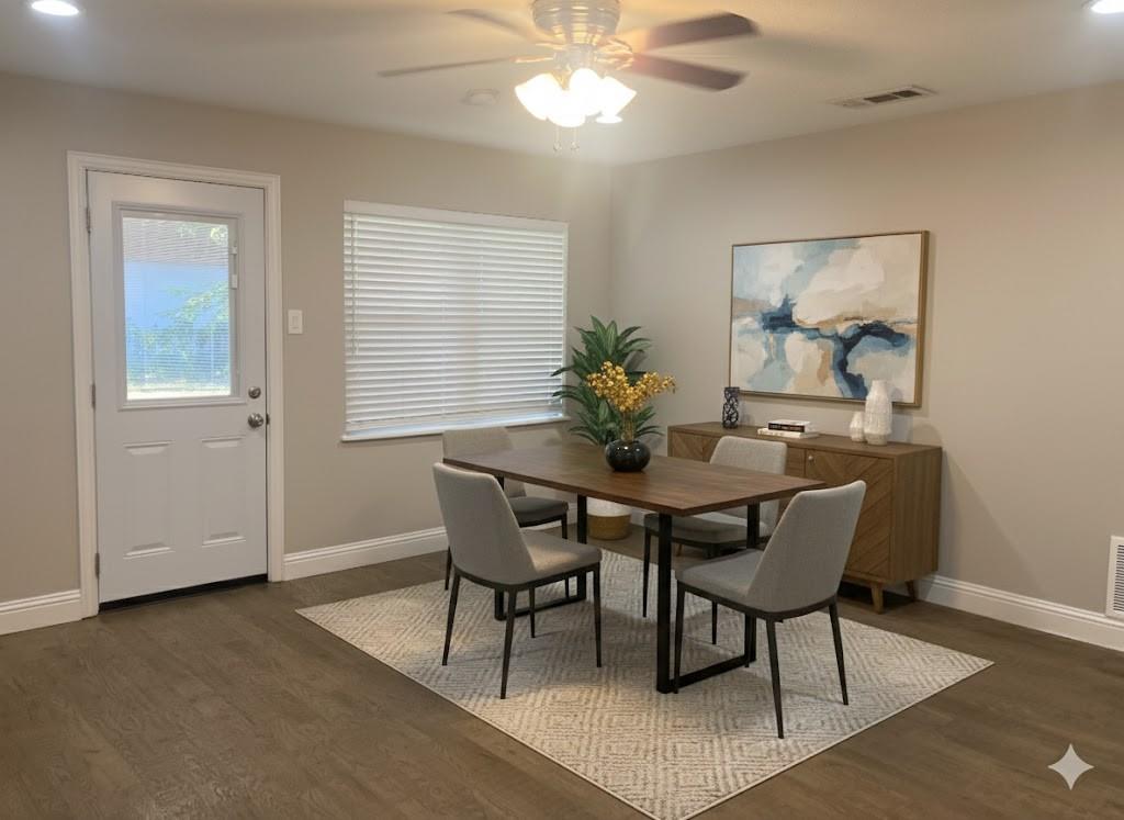 518 Burnwood Drive Irving, TX 75062 - Photo 9 of 18 a dining room with furniture and window