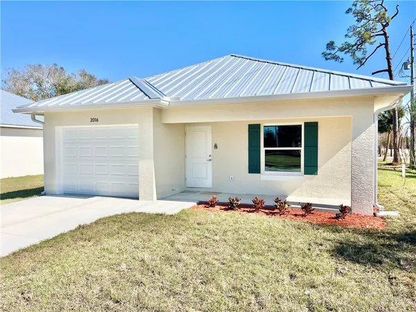 a front view of a house