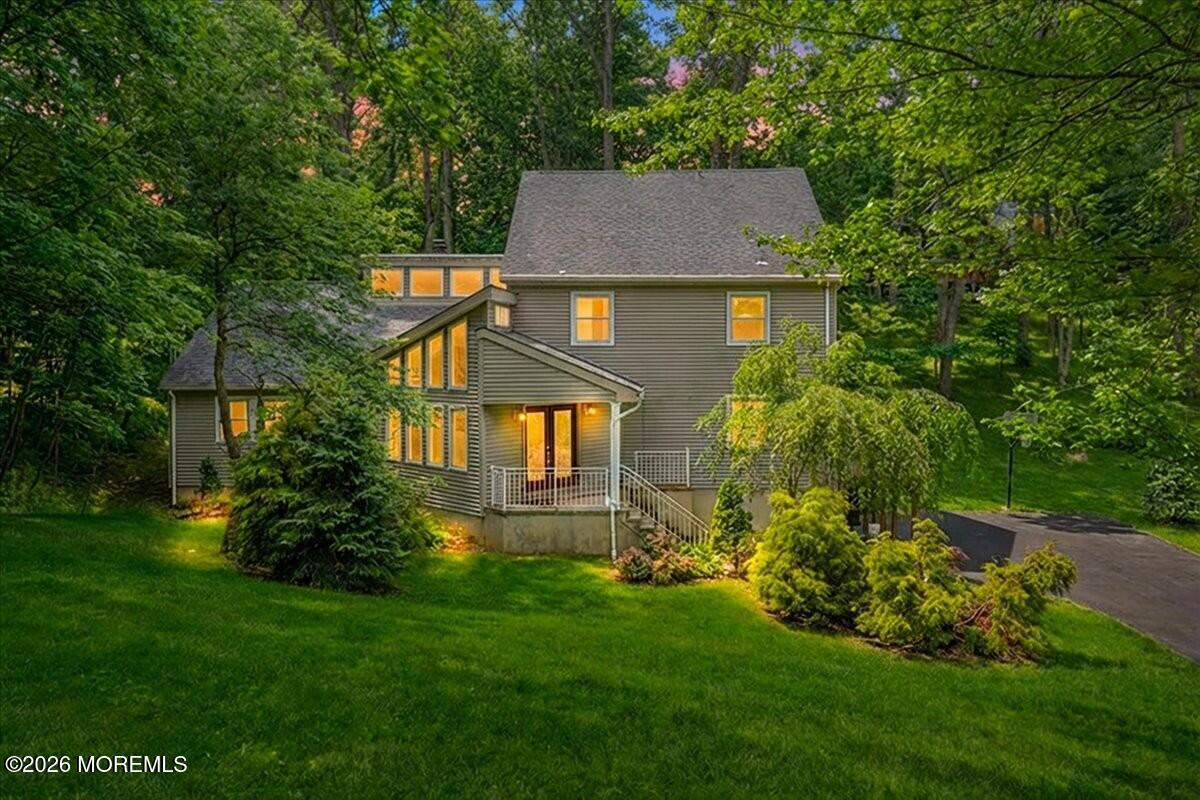 Twilight front of home