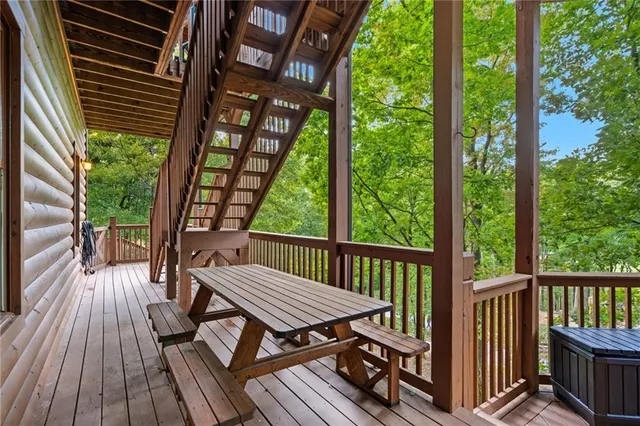 a view of a two chair in the balcony