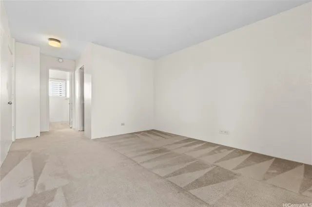 an empty room with an entryway