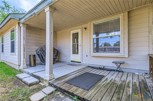 a view of a door of the house