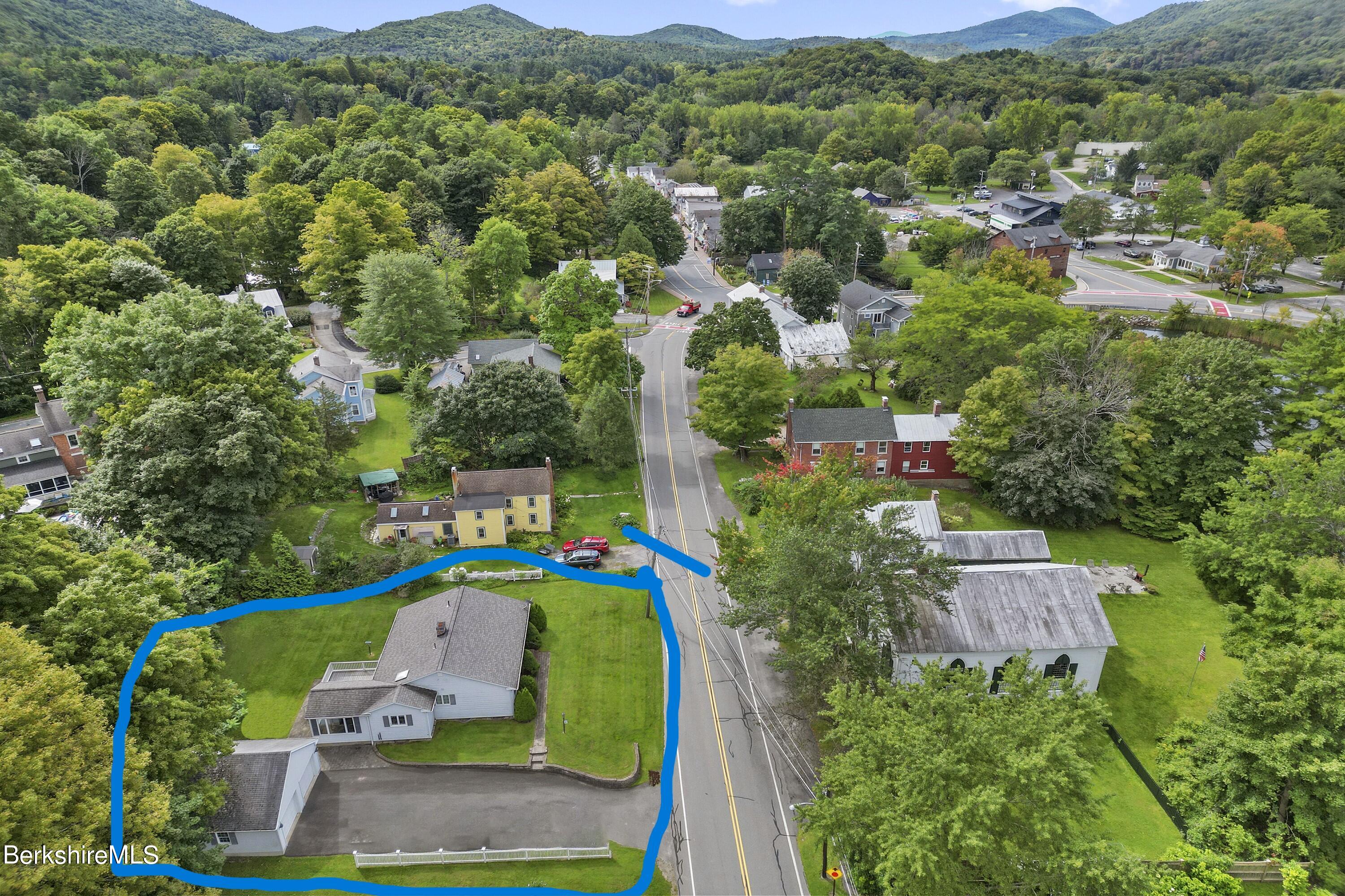4 Swamp Road West Stockbridge, MA 01266 - Photo 30 of 35 an aerial view of a house with a garden