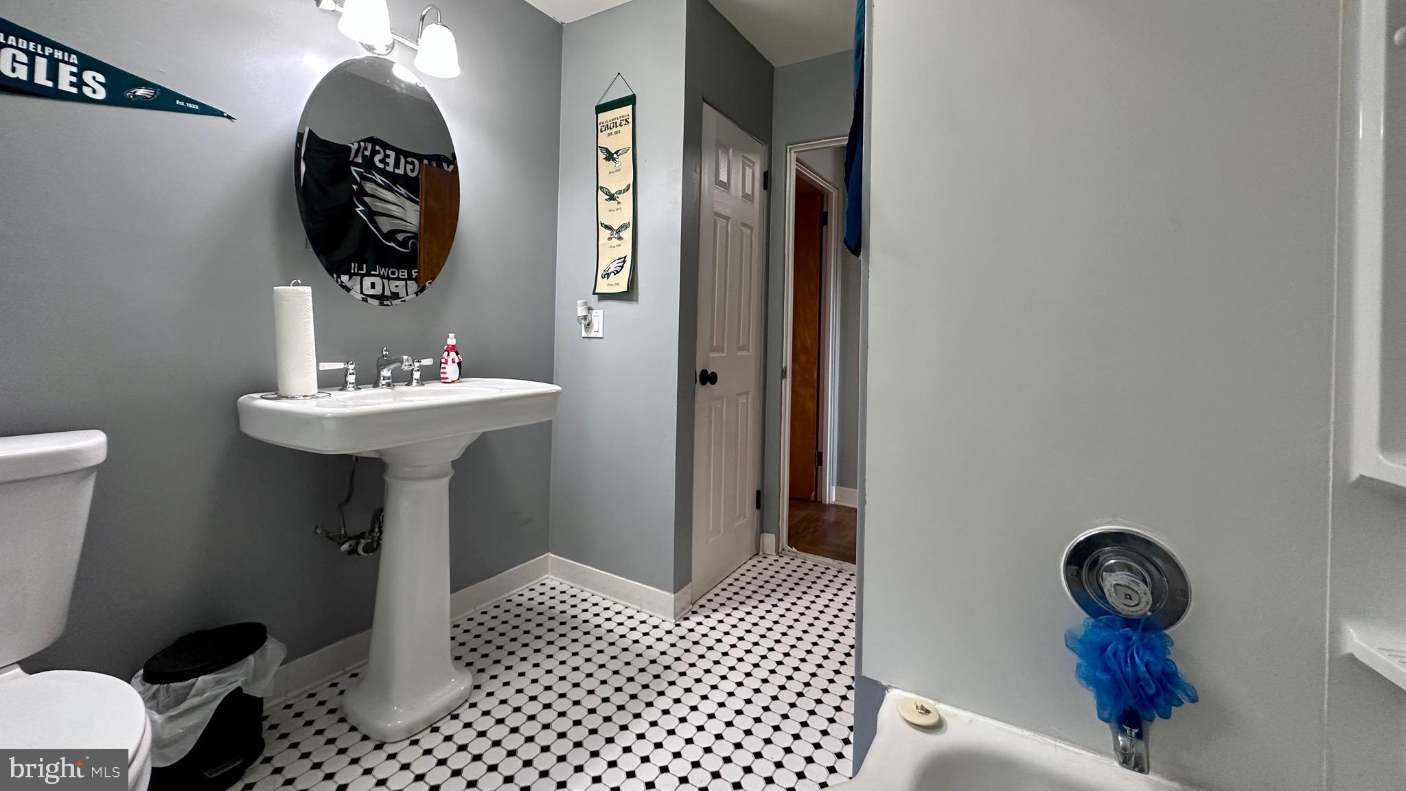 98 Maple Street Macungie, PA 18062 - Photo 32 of 56 a bathroom with a sink toilet and mirror