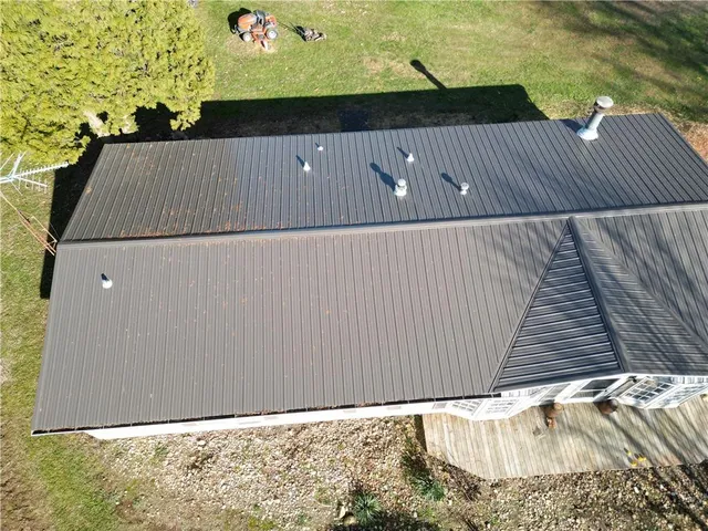 a view of outdoor space and swimming pool