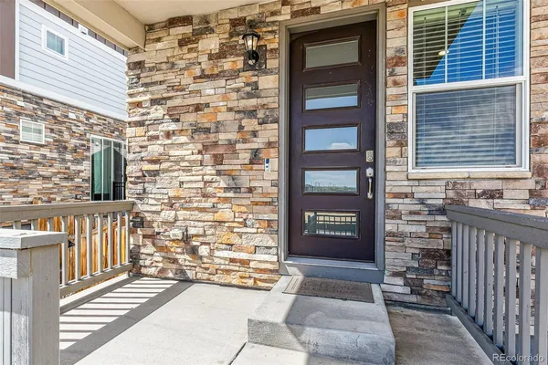 a view of front door of house