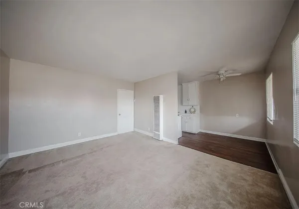 an empty room with an entryway