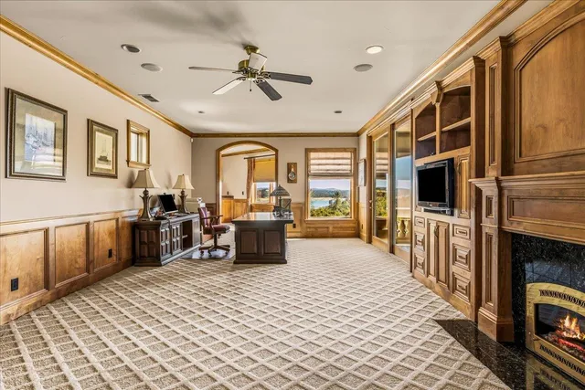 a view of a chairs and table in patio