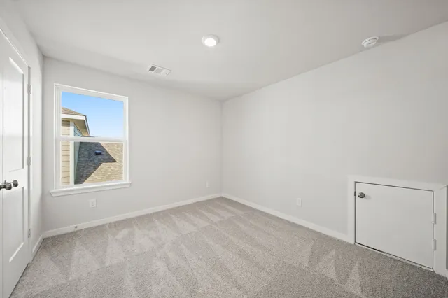 an empty room with a window