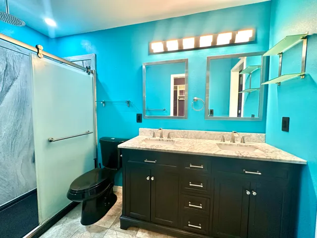 a view of a livingroom with a chandelier